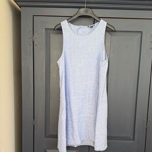 J. Crew Light Blue Linen Mini Dress